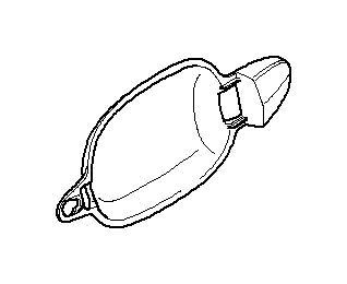 View 51217191915 Recess handle without hole, left, primed Full-Sized Product Image