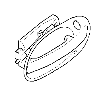 View 51217191893 Outer door opener, primed, left Full-Sized Product Image