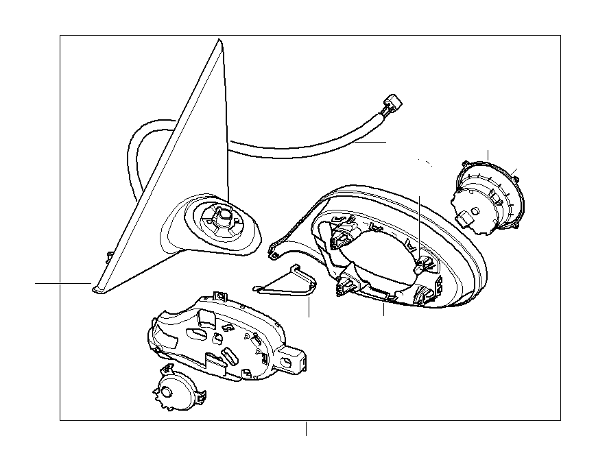 View 67137232747 Wiring harness, electr. dr mirror, left Full-Sized Product Image
