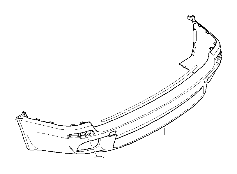 View 51128037277 Bumper trim panel, primed, rear Full-Sized Product Image