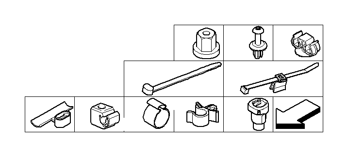 View 61108380762 Cable holder Full-Sized Product Image