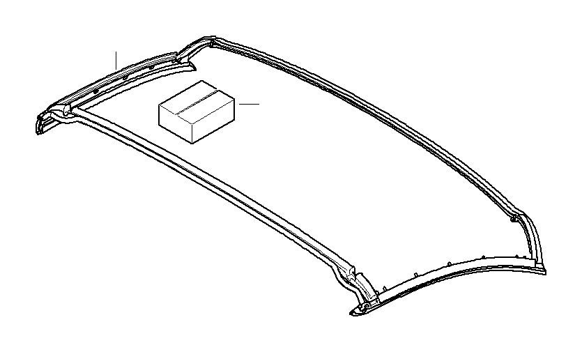 BMW 335i Seal for roof tray, center. ALU MATT - 54377217243 | BMW ...