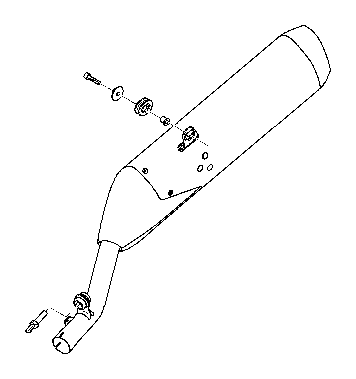 View 18128521650 Rear muffler, chrome end tube, right Full-Sized Product Image