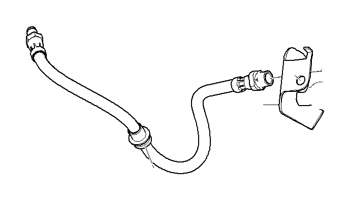 View 34306859260 Bracket, brake hose, rear right Full-Sized Product Image