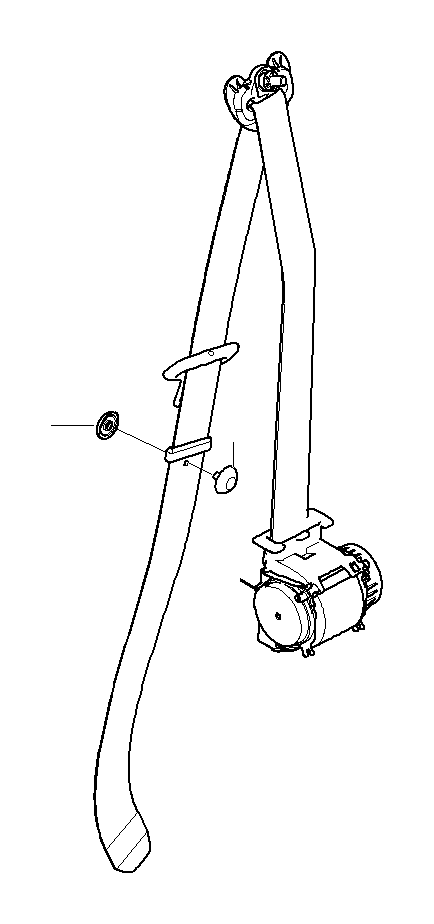 View 72119114288 Rght frnt upper belt with force limiter Full-Sized Product Image