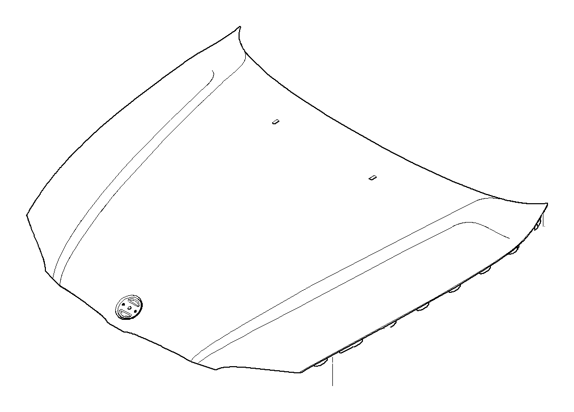 View 51768041986 Trim grill for front flap, right Full-Sized Product Image