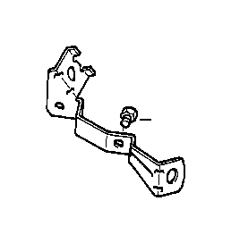 View 34321159935 Bracket brake pipe left Full-Sized Product Image