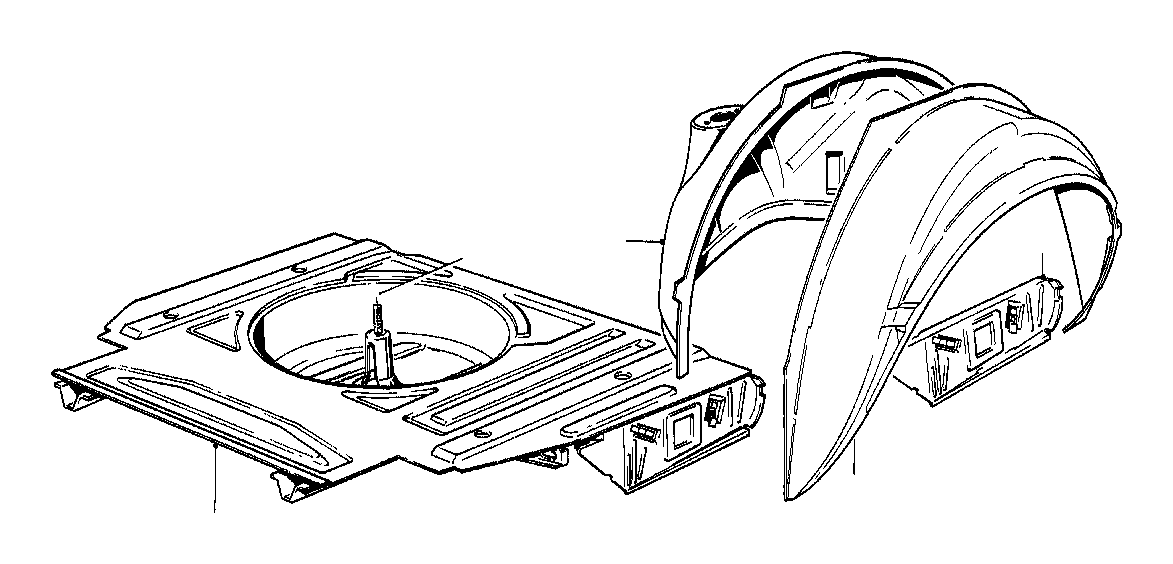 View 41141911149 Wheel arch outer rear left Full-Sized Product Image