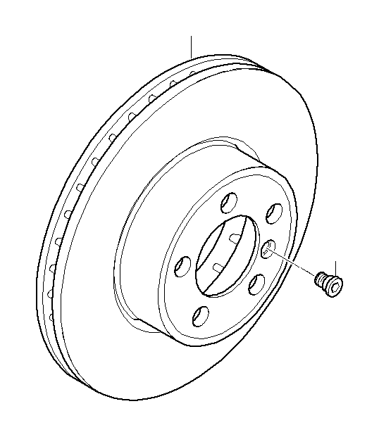 View 34116766107 Brake disc, ventilated Full-Sized Product Image