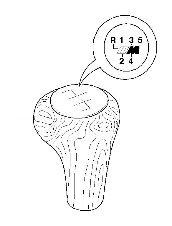View 25117832641 Shift knob, wood, M plaque, 5-speed Full-Sized Product Image