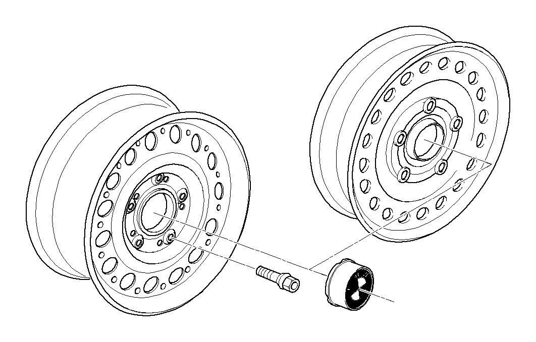 Diagram Spare Wheels for your 1996 BMW