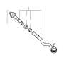 Image of LEFT TIE ROD image for your 2004 BMW 745i   