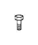 View Hex bolt with washer Full-Sized Product Image