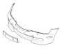 Image of Trim cover, bumper, primed, front image for your 1996 BMW