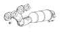 Image of RP exhaust manifold with catalytic conv. ZYL. 1-4 (EU3) image for your 2002 BMW 745Li   