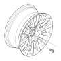 Image of Disk wheel, light-alloy, kamacit-grau. 10JX20 ET:24 image for your BMW