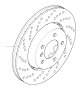 Image of Brake disc ventilated, perforated, right. 325X25 image for your BMW