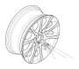 Image of Disc wheel, light alloy, reflex-silber. 8JX18 ET:20 image for your 2020 BMW 530e   