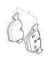 Image of Repair kit, brake pads asbestos-free image for your 2008 BMW 750Li   