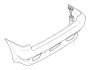 Image of Bumper trim panel, primed, rear. PDC image for your 2009 BMW 550i   