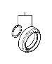 Image of Shaft seal with lock ring. 76X50X10 image for your 2001 BMW M5   