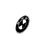 View BMW insignia stamped with adhesive film Full-Sized Product Image