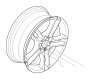Image of Disc wheel, light alloy, reflex-silber. 81/2JX18 ET:52 image for your 2012 BMW 740Li   
