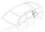 Image of Finisher, side window, rear left. GLANZSCHWARZ image for your 2009 BMW X5   