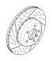 Image of Brake disc ventilated, perforated. 338X26 image for your 2004 BMW 330i   