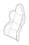 Image of Cover backrest, leather. TRAUMROT image for your BMW