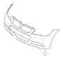 Image of Trim cover, bumper, primed, front. -M- image for your 1996 BMW