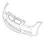 Image of Trim cover, bumper, primed, front. M - PDC/SRA image for your 1997 BMW M3   