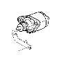 Actuator motor, throttle valve stop