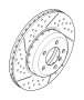 View Brake disc ventilated, perforated Full-Sized Product Image 1 of 2
