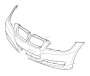 Image of Trim cover, bumper, primed, front image for your 2010 BMW 535i   