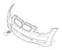 Image of Trim cover, bumper, primed, front. -M- image for your 2009 BMW 535xi   