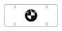 Image of Number plate frame Roundel. BLACK MARQUE image for your BMW 330iX  