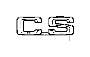 Image of Emblem adhered rear. &quot;CS&quot; image for your 1989 BMW M635CSi   
