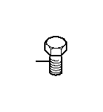 View Hex bolt with washer Full-Sized Product Image