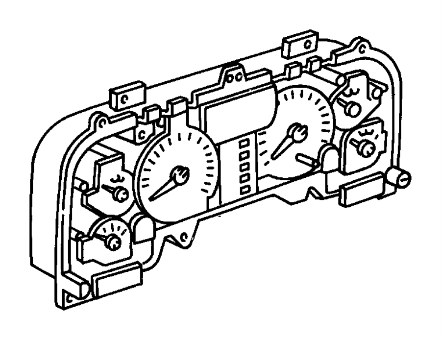 Dodge Ram 1500 Instrument Cluster Housing. W/TACHOMETER 4723745