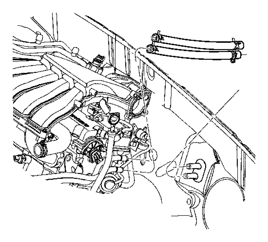 Chrysler PT Cruiser Hose. Heater core to tube 05264832AC Myrtle