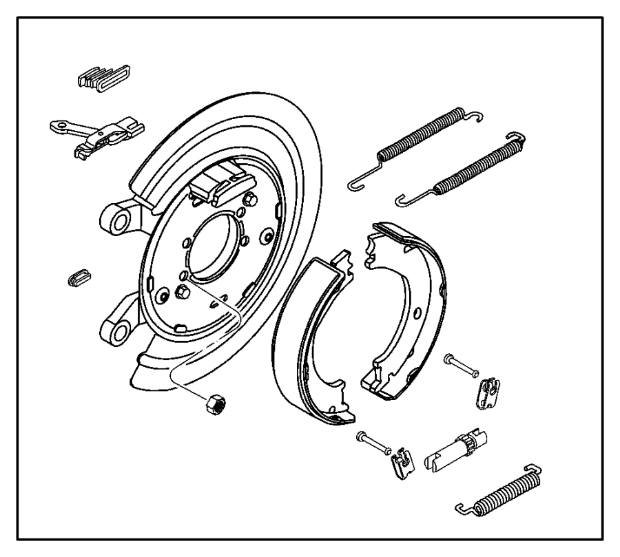 View 05114192AA CLIP. Brake Shoe Hold Down. Left, Right, Right or Left, Used for: Right and Left.  Full-Sized Product Image