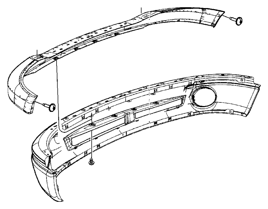 View 55077946AB Bumper Face Bar (Front) Full-Sized Product Image