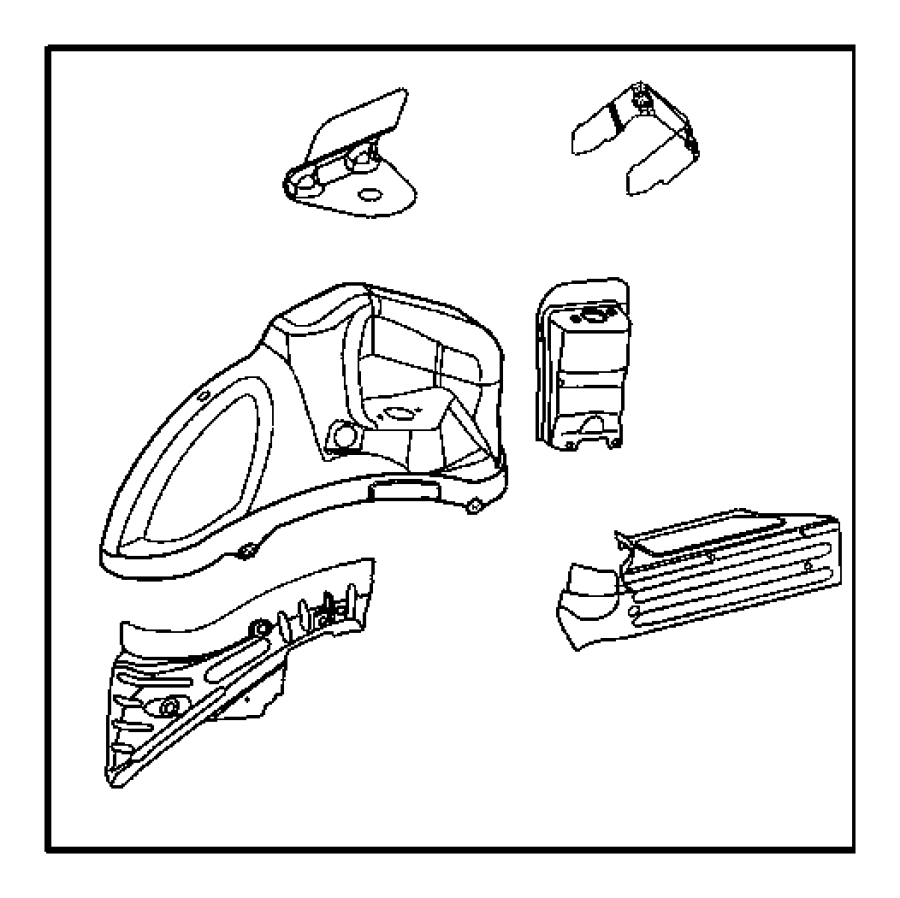 View 04780903AE COVER. Rear Floor Outer Extension, Wheelhouse, Wheelhouse Extension. Left.  Full-Sized Product Image