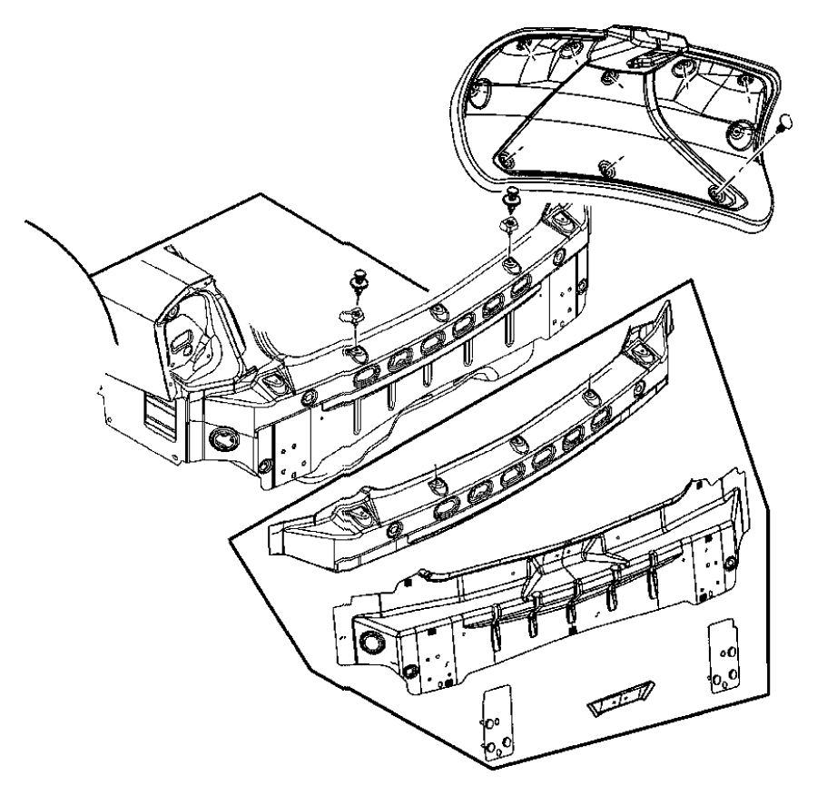 View 68248701AA BRACKET. Rear Bumper. Left.  Full-Sized Product Image