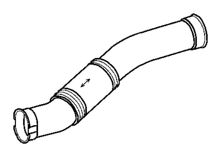 View 05097820AA HOSE. Air Cleaner to Intake Scoop. Right.  Full-Sized Product Image