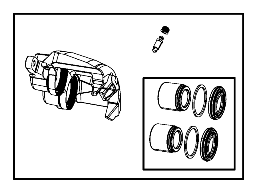 View 68034094AB Used for: PISTON AND SEAL KIT. Disc Brake. Right or Left.  Full-Sized Product Image