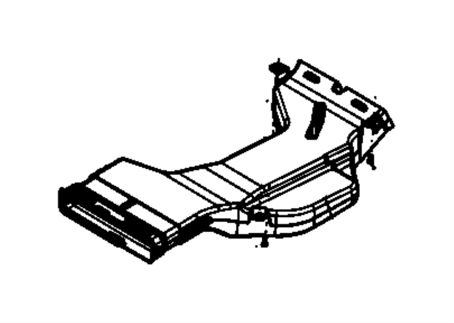 View 68066324AA DUCT. Used for: A/C And Heater.  Full-Sized Product Image