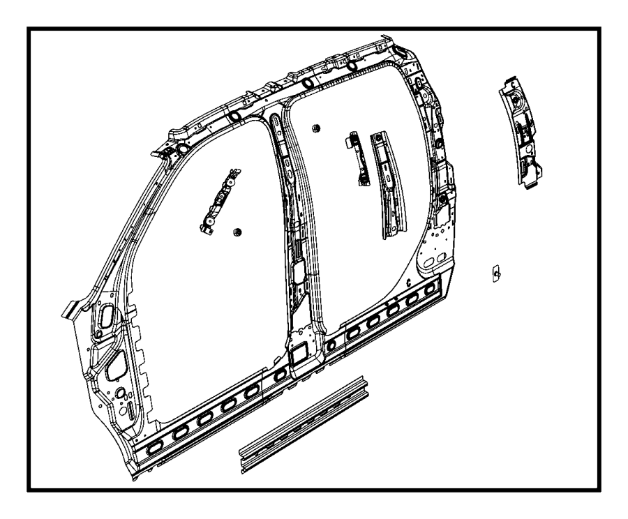 View 55372805AA Bracket. Panel. Uniside. (Front, Rear) Full-Sized Product Image