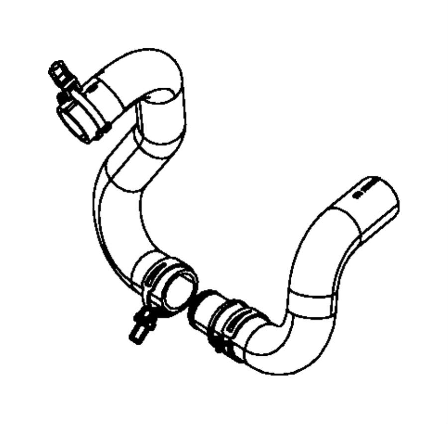 View 05058735AC Used for: HOSE AND CLAMP. Radiator Outlet.  Full-Sized Product Image